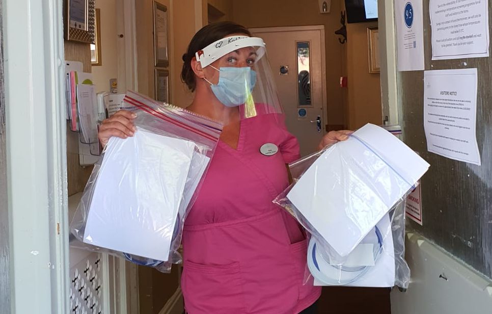300 PPE visors were delivered to care homes across Southport by Dave Connor founder of Optimum Group and Phil Gee co-owner of Stand Up For Southport