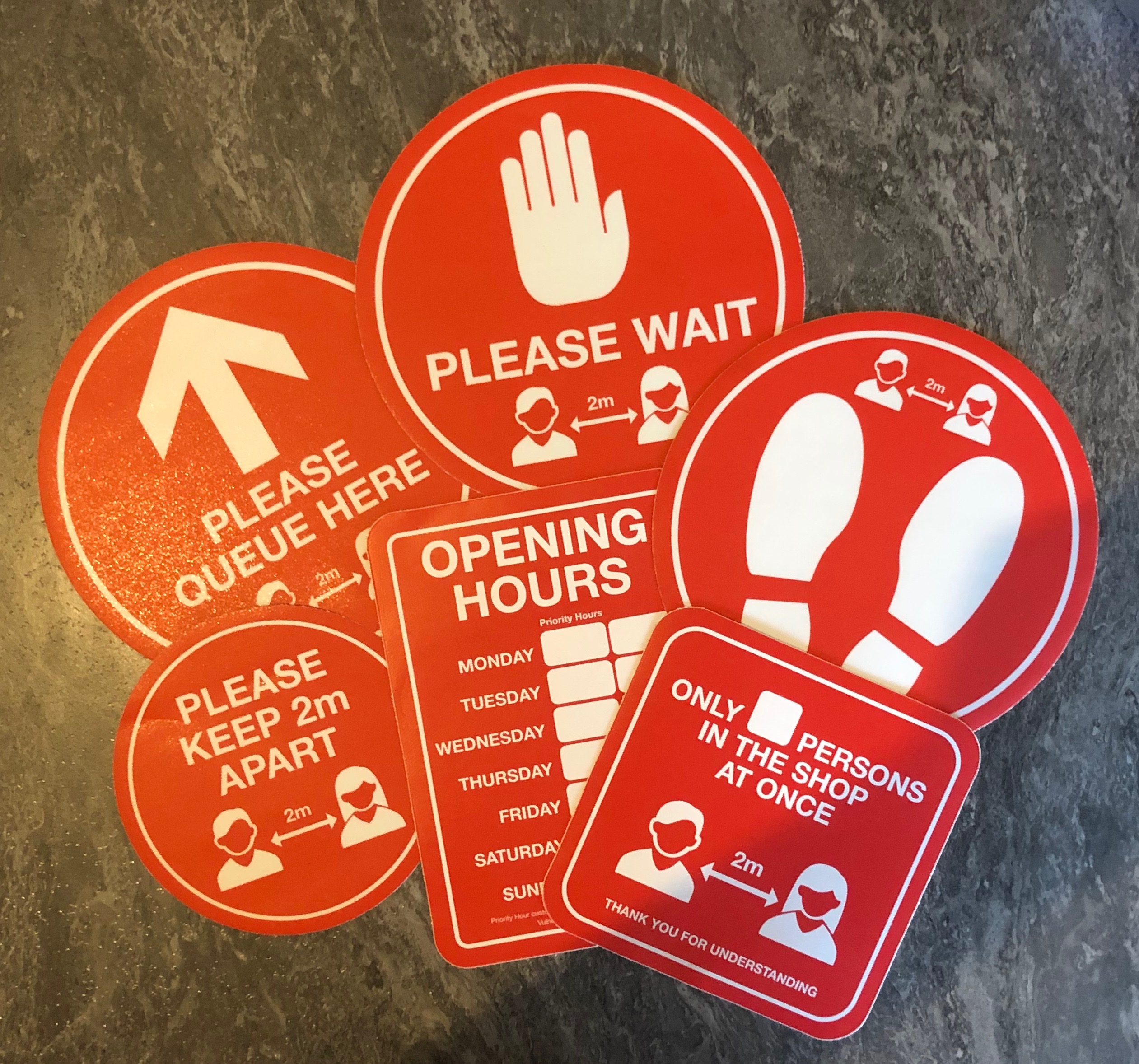 Shops and other businesses are being urged to instal social distancing safety measures such as these from Magnetic Activation in Southport during the coronavirus outbreak 