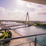 The Marine Lake in Southport, seen from Bliss Hotel.