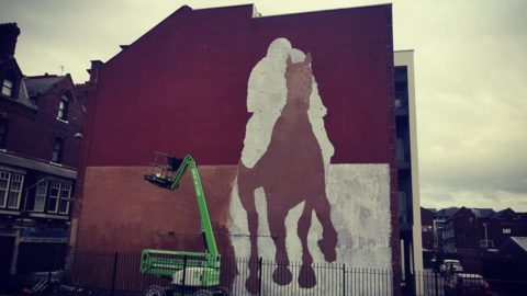 Mysterious giant mural appears on Southport building