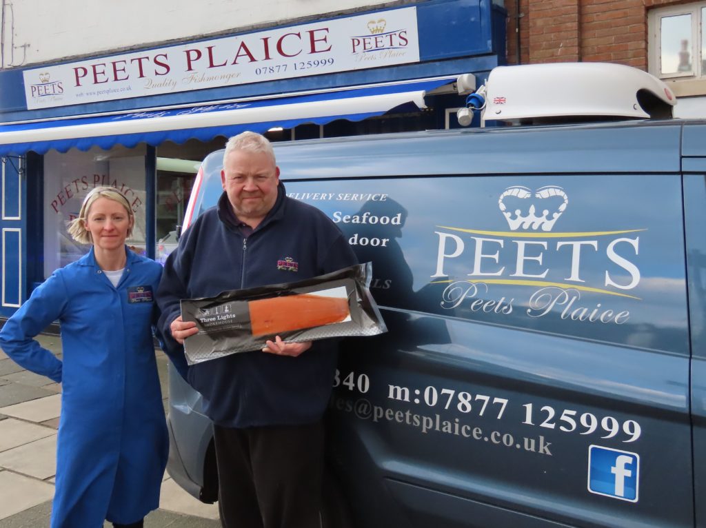 Kevin and Nicola Peet owners of Peets Plaice fish shop in Churchtown in Southport. Peets Plaice sells fresh fish and seafood. Photo by Andrew Brown Media