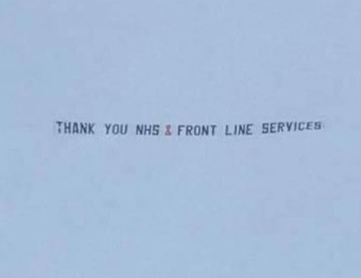 A plane flew a banner thanking the NHS over Liverpool and Southport ahead of Clap For Carers on Thursday, April 9, 2020