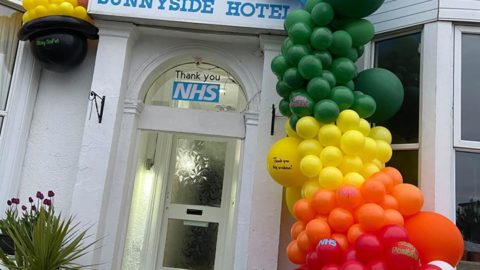 Huge Rainbow balloon arch pays tribute to our NHS heroes