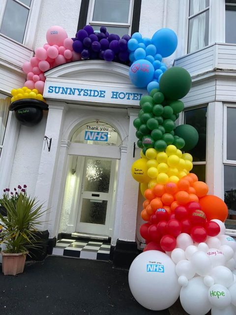 Huge Rainbow balloon arch pays tribute to our NHS heroes