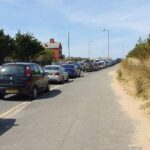 Cars queueing at Ainsdale Beach in Southport. Photo by Susan Prue