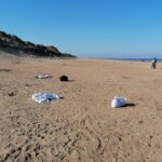 Formby Beach has been left covered in litter by visitors, in this picture shared by Plastic Free Formby