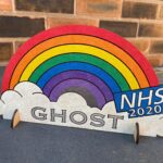 Ghostforge UK has created rainbow signs for children with £5 of every £7 received donated to the NHS