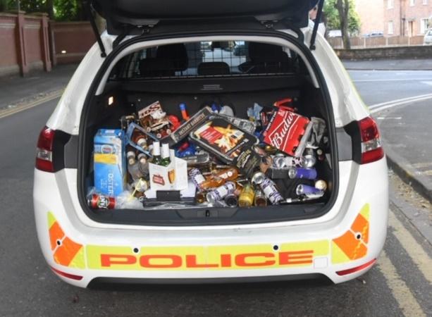 Alcohol seized by Southport Community Team officers on Victoria Road, Formby.