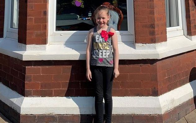 Sienna Aldred from Southport is running the equivalent of a marathon to raise money for the NHS
