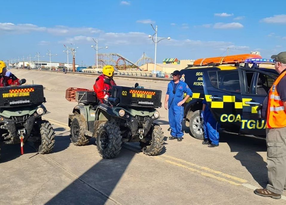 Southport Lifeboat volunteers rescued 40 people who had been cut off by the tide at Southport Beach