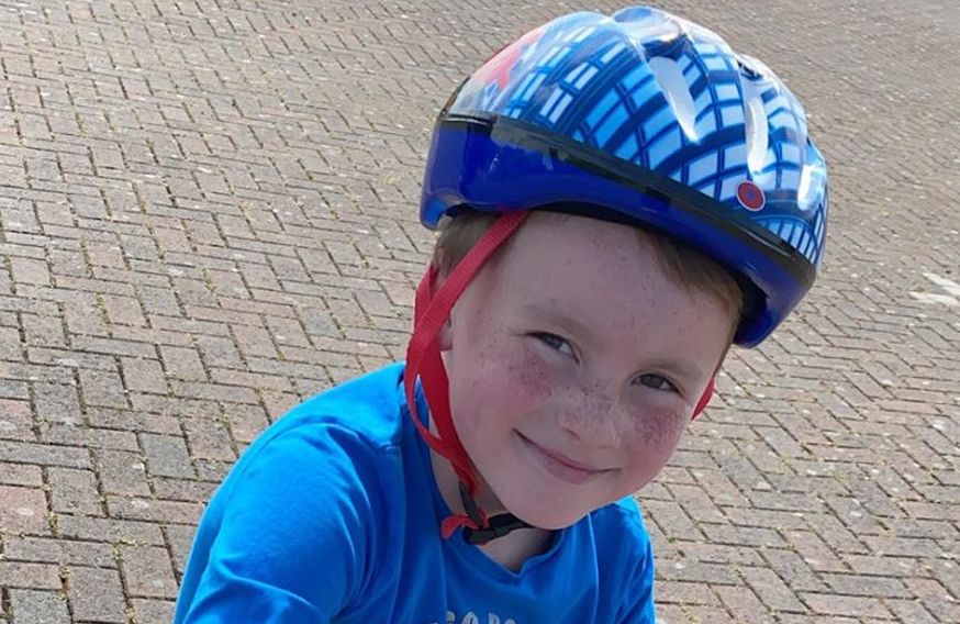 Albert Henderson, aged 6, is cycling 300km in 30 days for charity