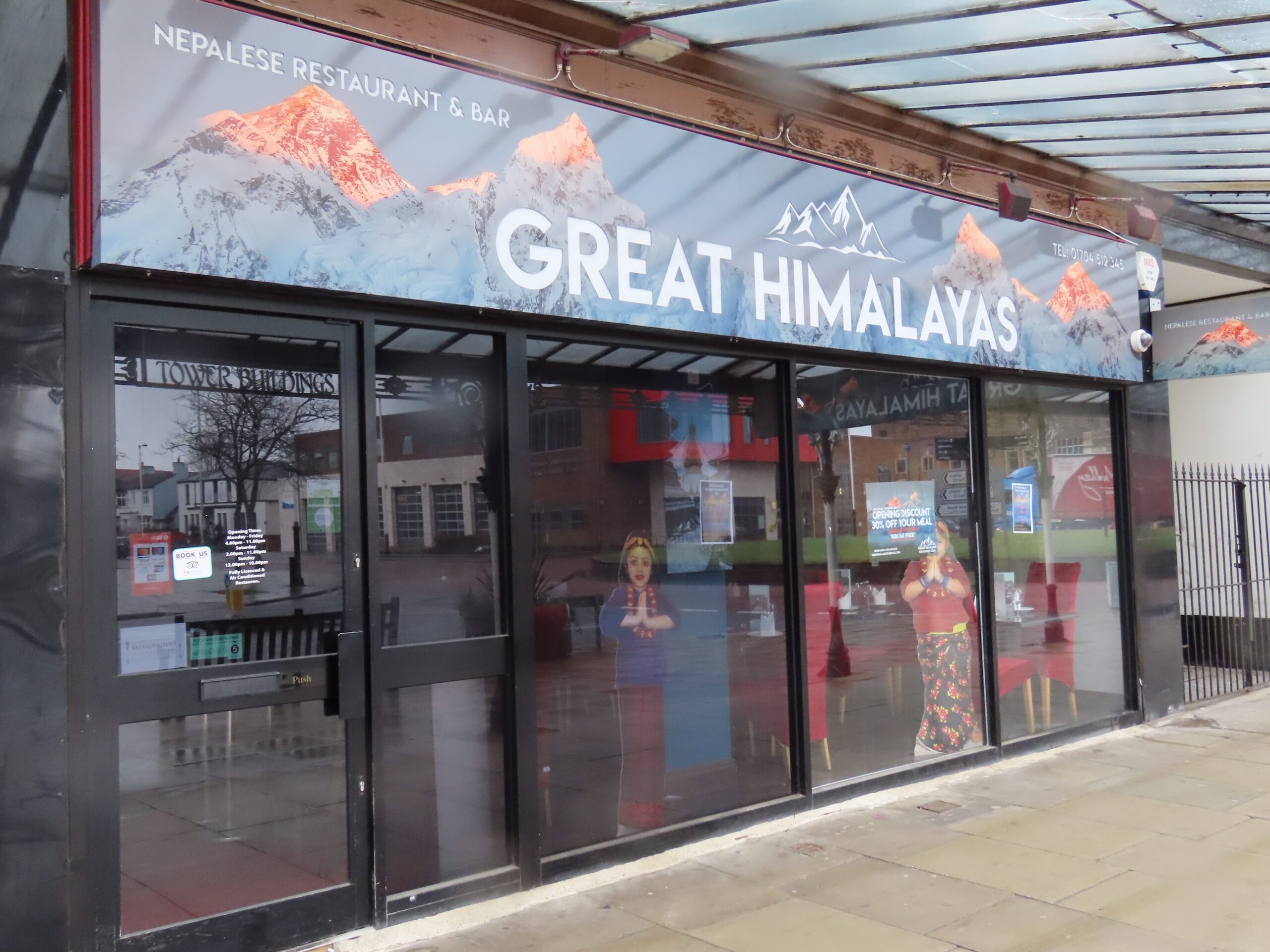 The Great Himalayas restaurant on Lord Street in Southport. Photo by Andrew Brown Media