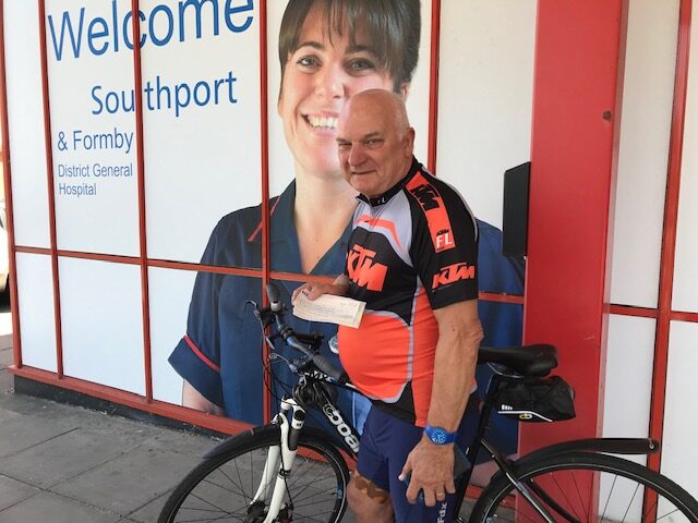Peter Lloyd has just raised £700 for Southport Hospital through a 200-mile cycle ride, and has signed up to be their first ever Volunteer Community Ambassador