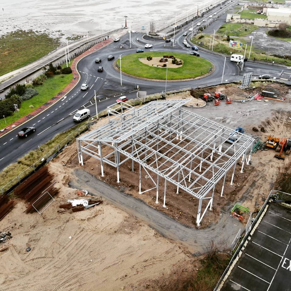 The new Southport Lifeboat Station under construction. 