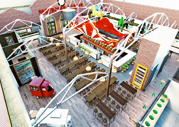 An artist's impression of how the transformed Southport Market will look