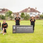 Gareth Lang and Colin Toohey (both kneeling) from Southport Rugby Football Club launch The Ellis Expedition #TheEllisExpedition Photo by Angus Matheson of Wainwright & Matheson Photography