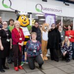 Staff and supporters at the official opening of the new Queenscourt Hospice shopn on Bispham Road in Southport in February 2020