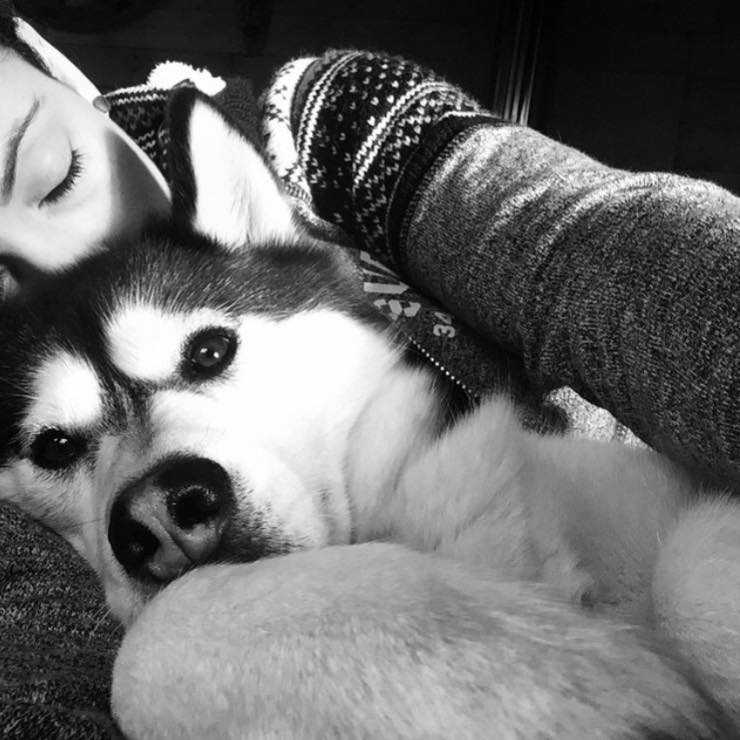 Emma Marshall with her Siberian Husky, Kaia