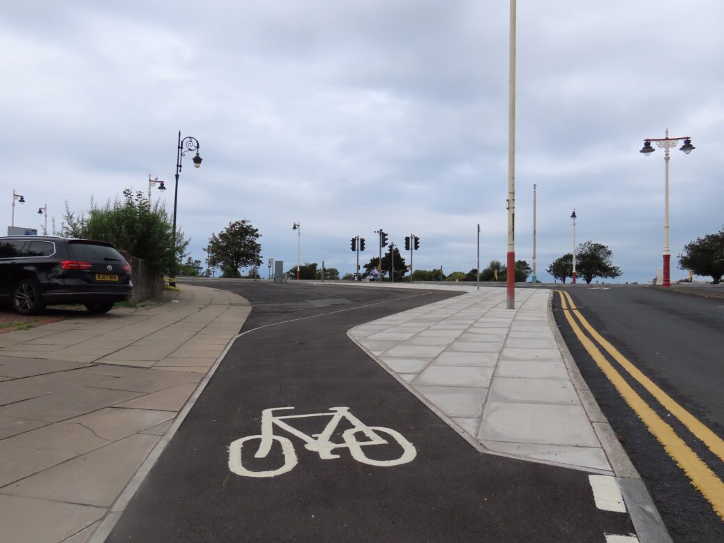 New pop up cycle lanes are being created in Southport. Photo by Andrew Brown Media