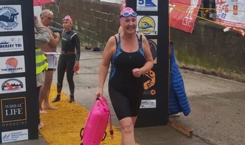 Southport Hospital midwife swims River Mersey raising £2,300 to help bereaved mums
