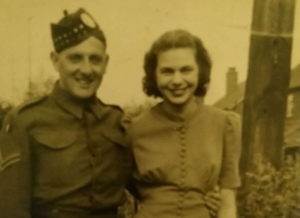 Walter Roberts of the Liverpool Scottish Regiment and his wife Margaret. Walter fought in Africa, India and then Burma during World War Two, Photo by Sally Preston