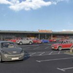 An artist's impression of the proposed new Sainsbury's supermarket at Meols Cop retial park in Southport