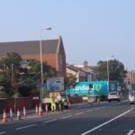 Pop up cycle lanes have been installed on Hoghton Street and Queens Road in Southport. Photo by Andrew Brown Media