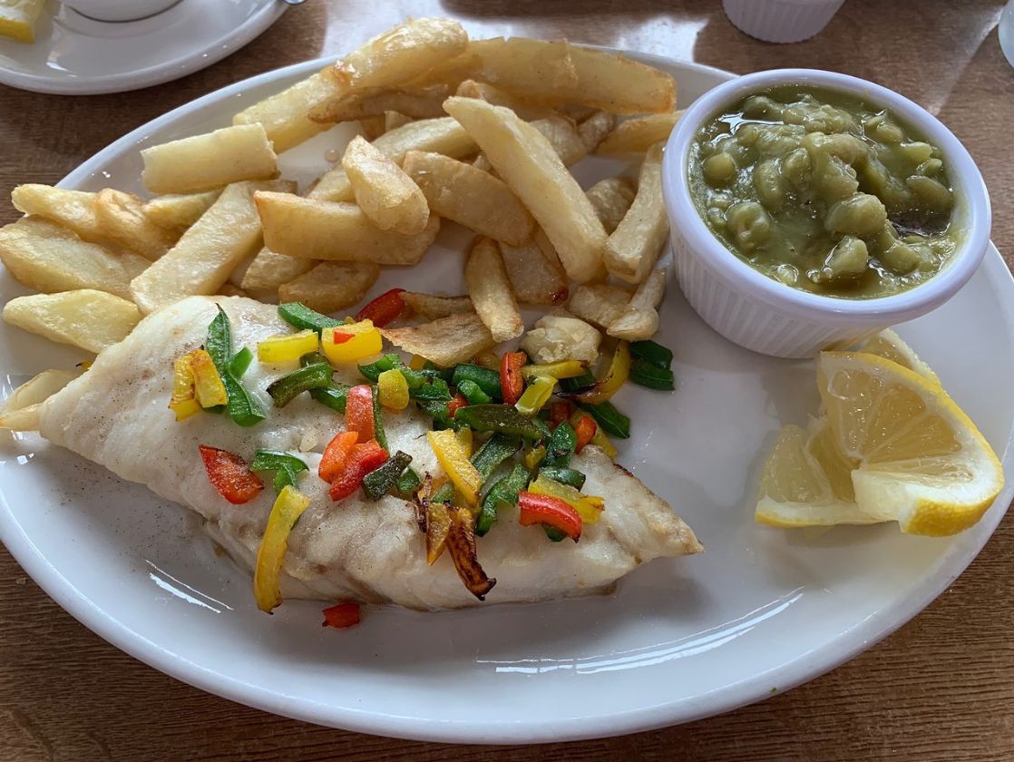 Fish and chips at Fylde Fish Bar in Marshside in Southport