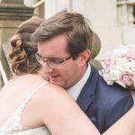 Michael Walton and his sister Stephanie Russell, on Stephanie's wedding day in Southport