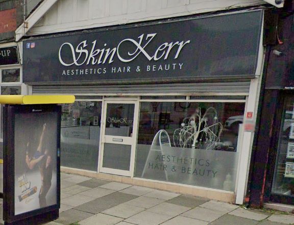 Skin Kerr Aesthetics, Hair and Beauty, in Bootle, displayed a poster in its window denying the existence of coronavirus and telling customers they do not have to wear face masks.