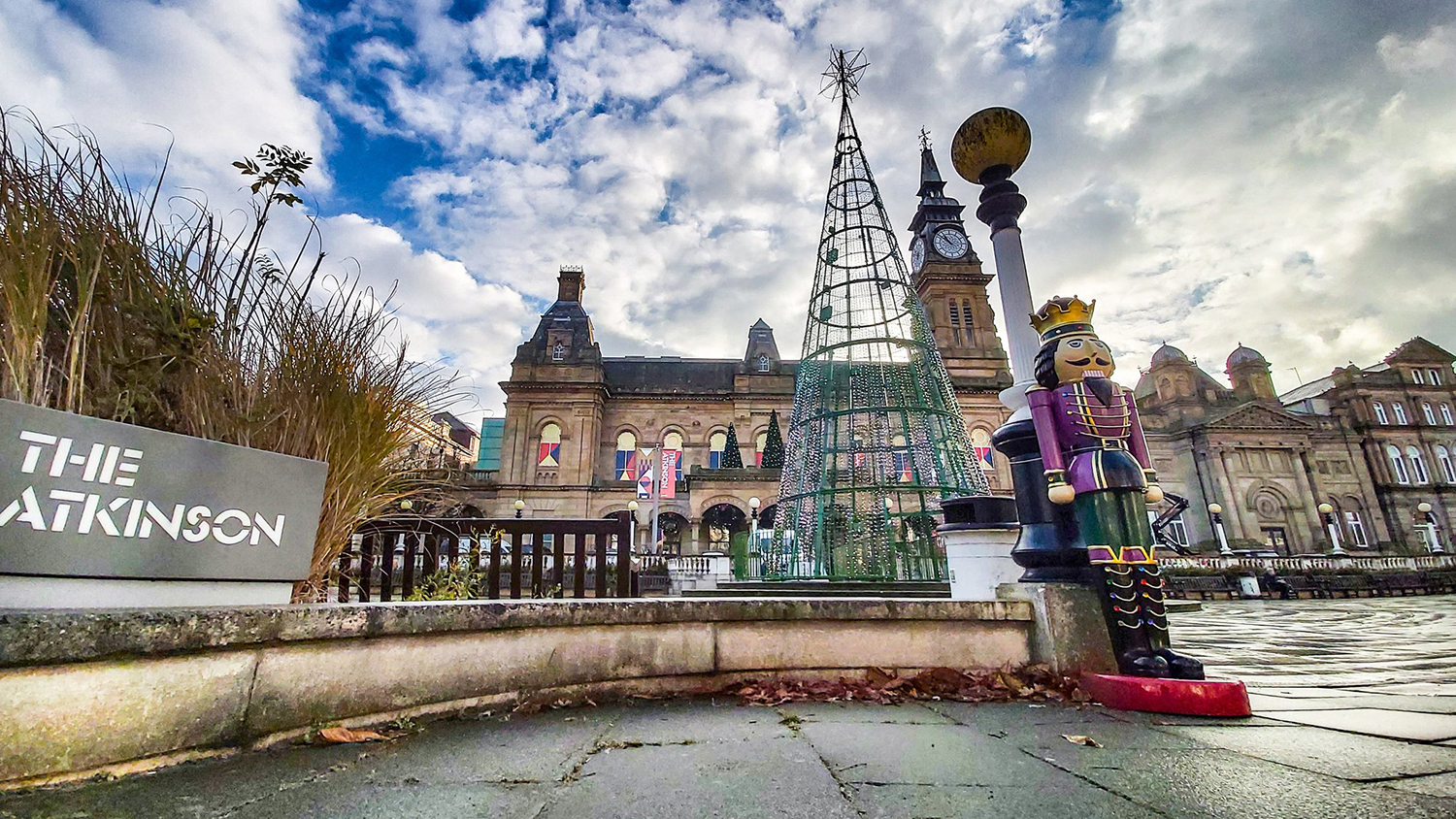 A Nutcracker stands guard outside The Atkinson on Lord Street in Southport. photo by Matt Dodd