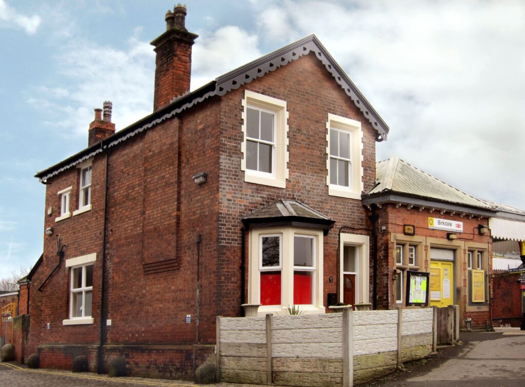 Birkdale Community Hub and Library at the old Station Master's House at Birkdale Railway Station in Southport