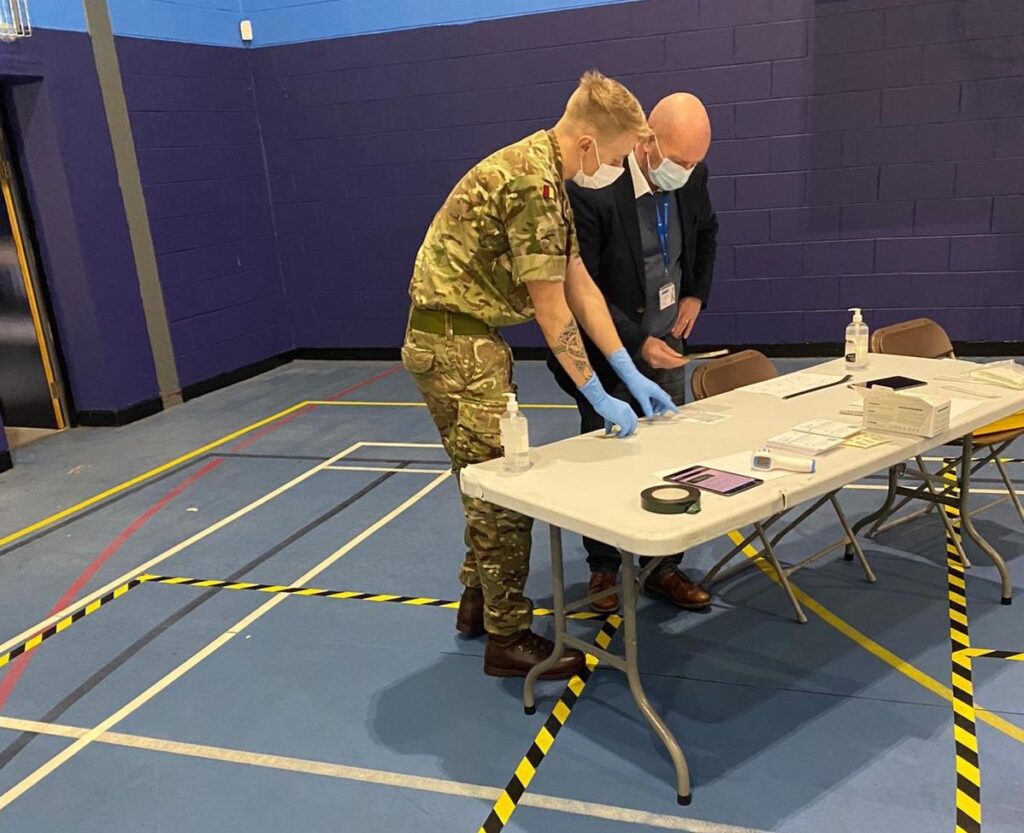 Sefton Council Chief Executive Dwayne Johnson gets a Covid-19 test