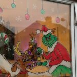 Christmas window artwork by Lauren Ashleigh Art