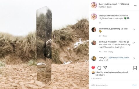 Mystery beach monolith removed by Sefton Council