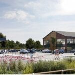 A CGI of the new Aldi supermarket development in Tarleton