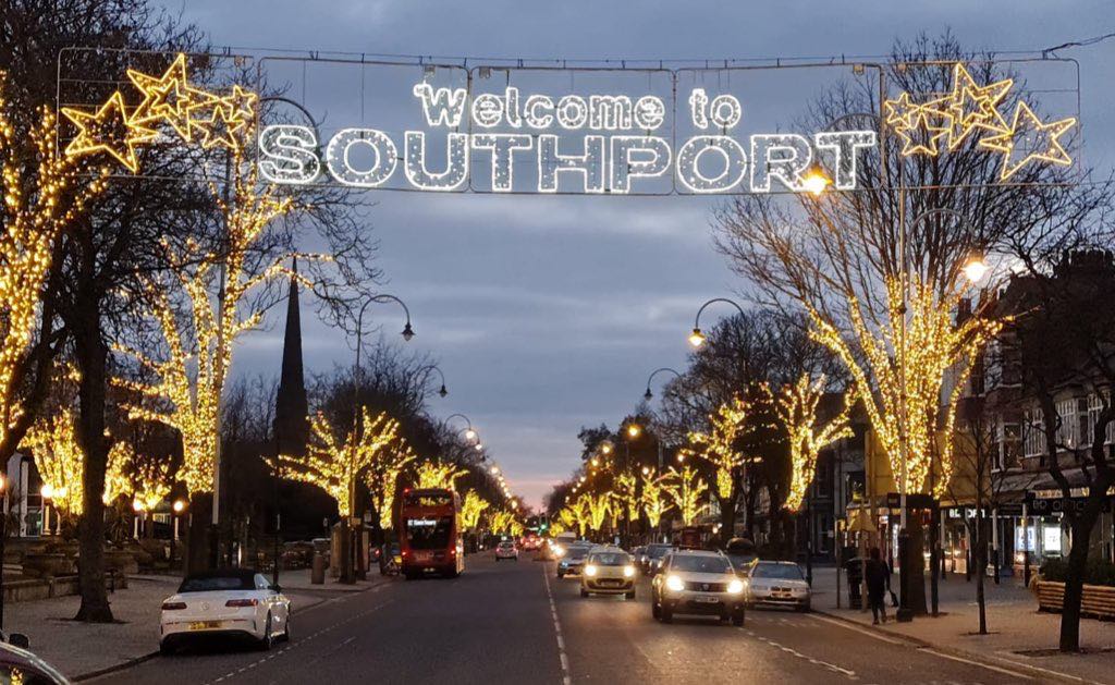 Lights on Lord Street in Southport which were installed by IllumiDex UK Ltd in a scheme led by Southport BID