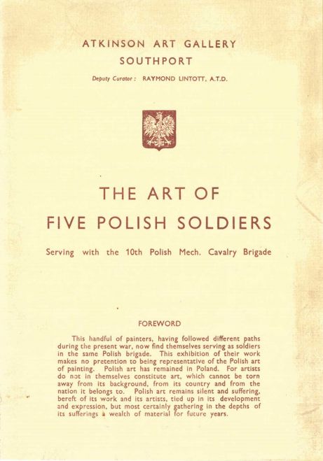 The Art of Five Polish Soldiers, staged at The Atkinson Art Gallery in Southport during World War Two
