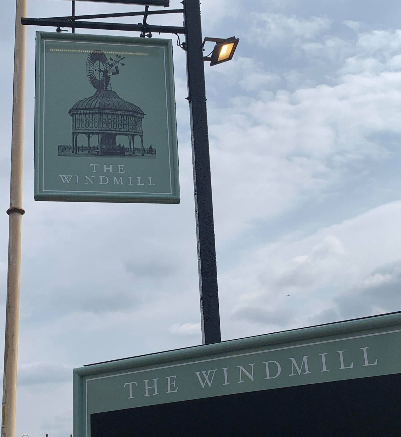 The new sign at The Windmill pub in Southport