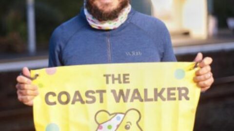 Chris the Coast Walker arrives in Southport during 11,000 coastal mile trek for Children In Need