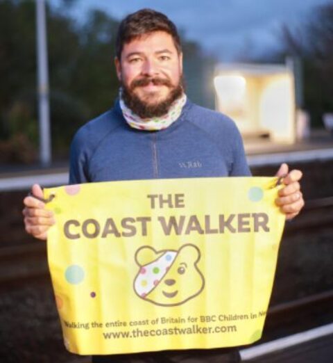 Chris the Coast Walker arrives in Southport during 11,000 coastal mile trek for Children In Need