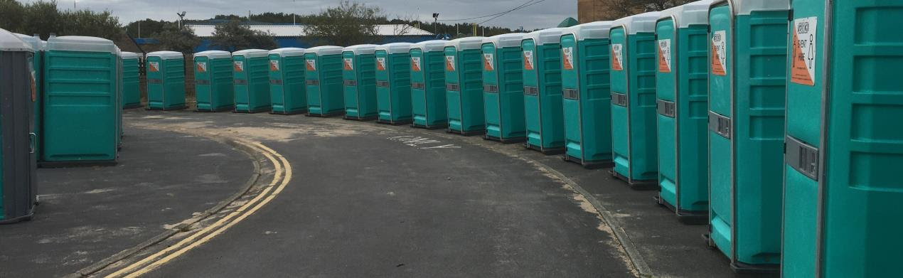 Portaloos at Ainsdale Beach in Southport