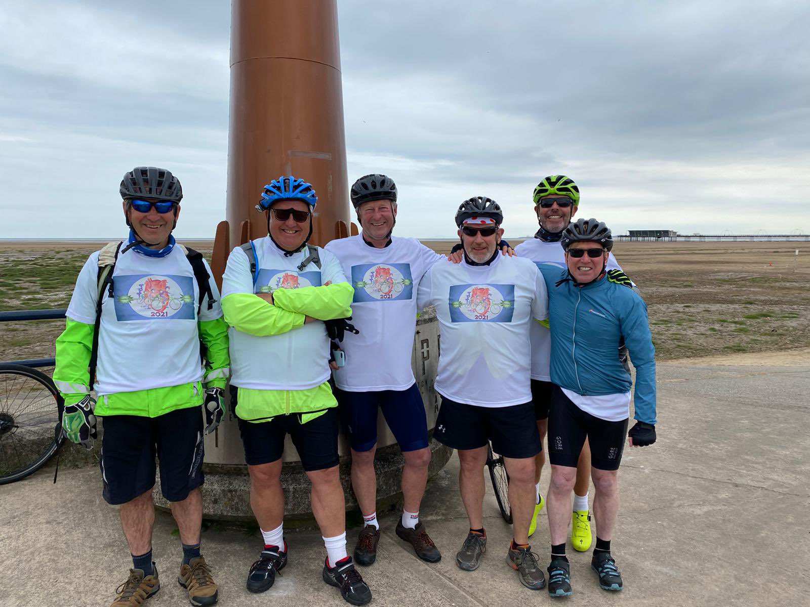 David Ayre and friends are cycling from Southport to Hornsea top raise money for the New Start heart charity in the David Ayres Coast2Coast Cycle Ride