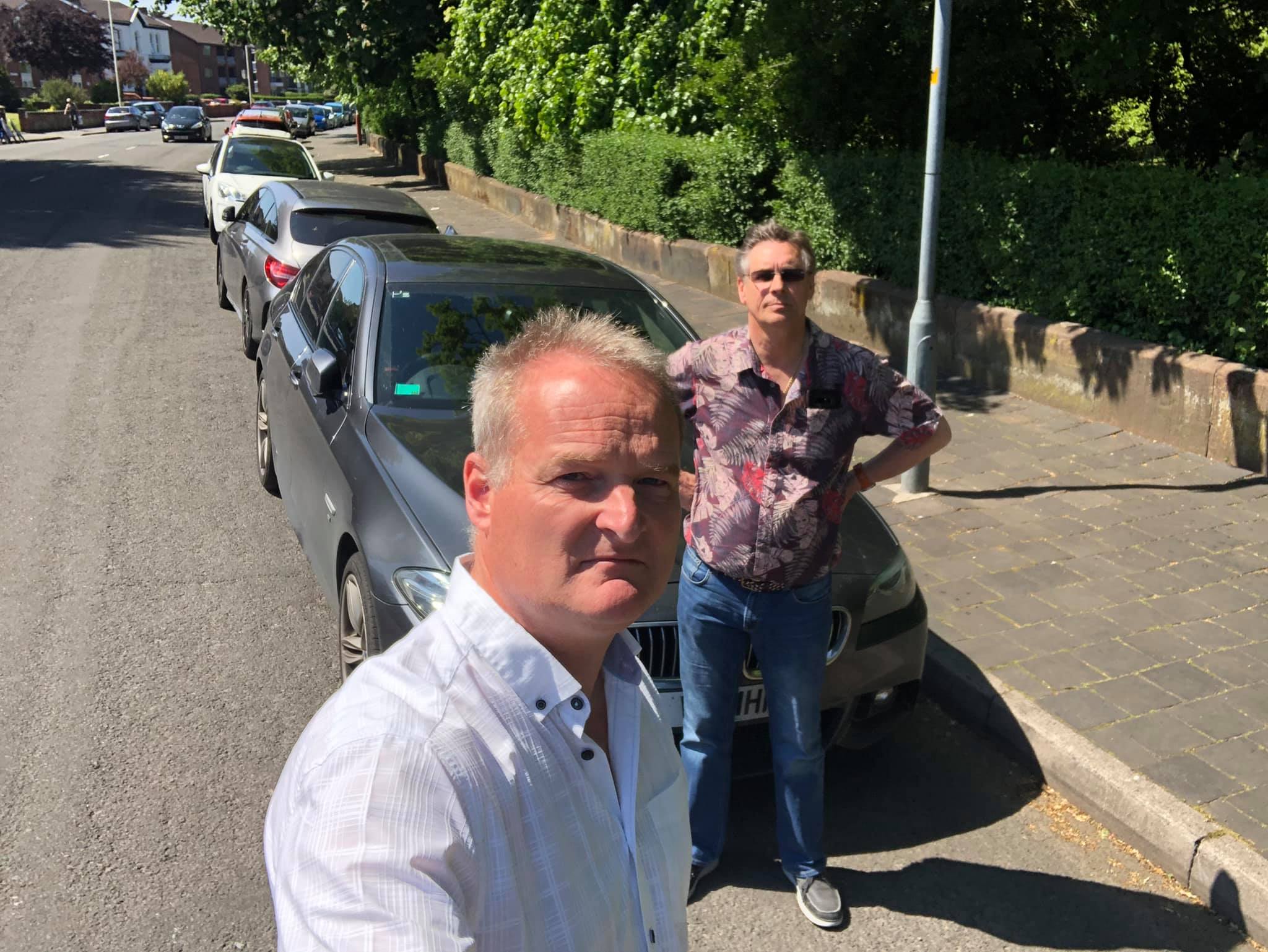 Southport councillors Cllr Sinclair d'Albuquerque (left) and Cllr Mike Morris (right) pictured at Hesketh Park in Southport