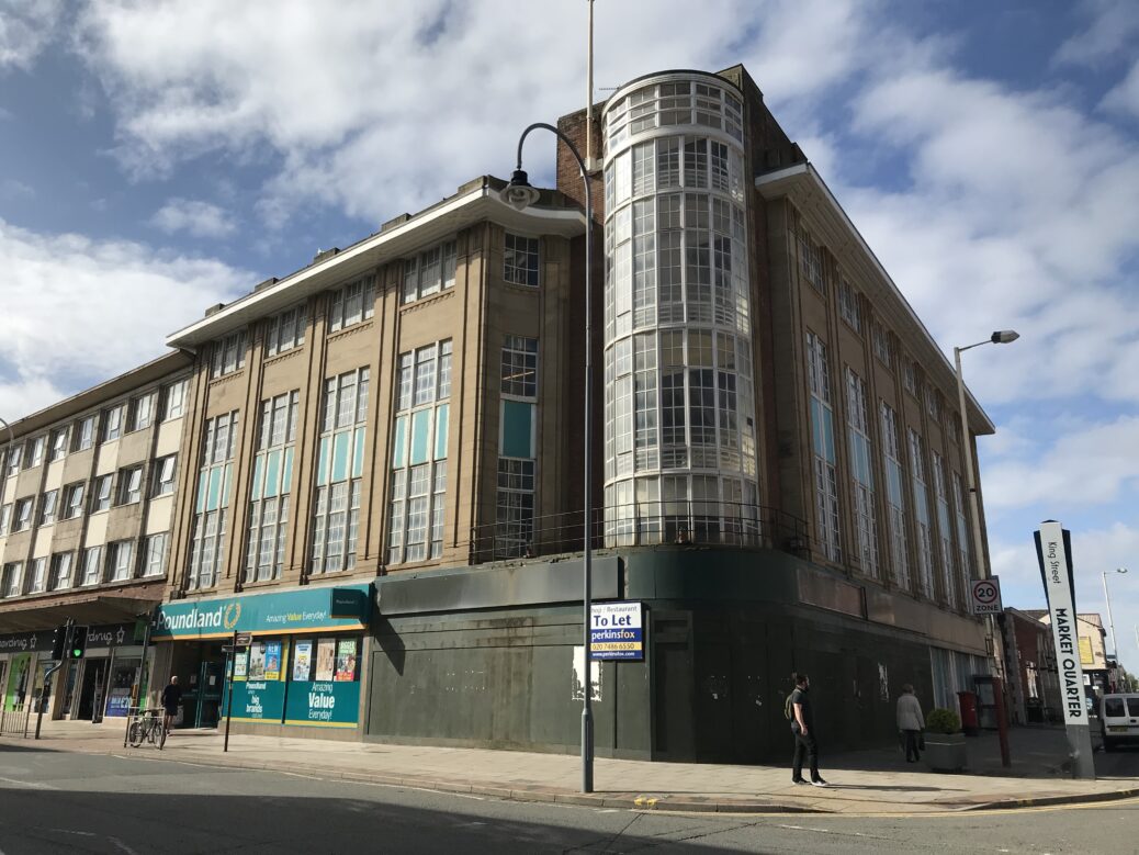 The former McDonalds building on the corner on Eastbank Street and King Street in Southport town centre. Photo by Andrew Brown Media