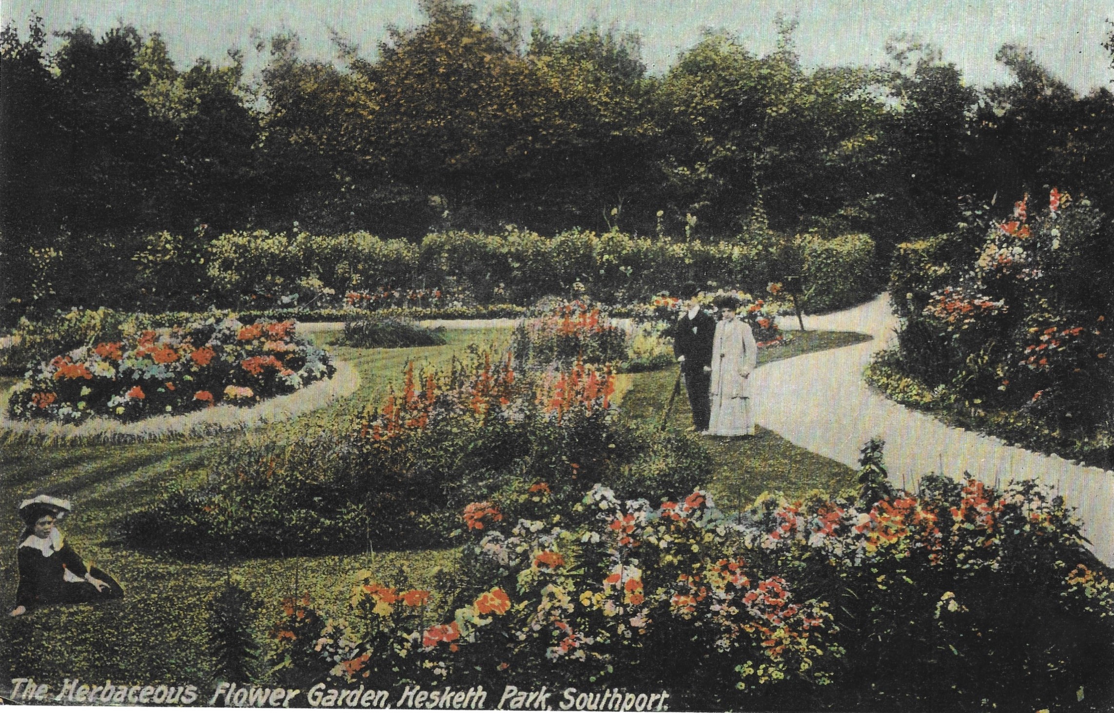 The herbaceous flower garden at Hesketh Park in Southport