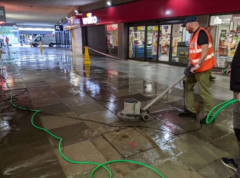 Regular users of the Southport Railway Station Arcade will notice an improved environment following an extensive Deep Clean of the flagstones in the Arcade passageway