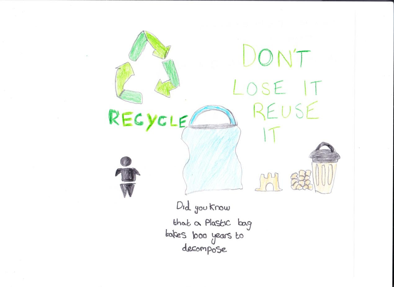 Primary school children from Ainsdale are leading by example and encouraging people to take their litter home this summer. This drawing is by Cece