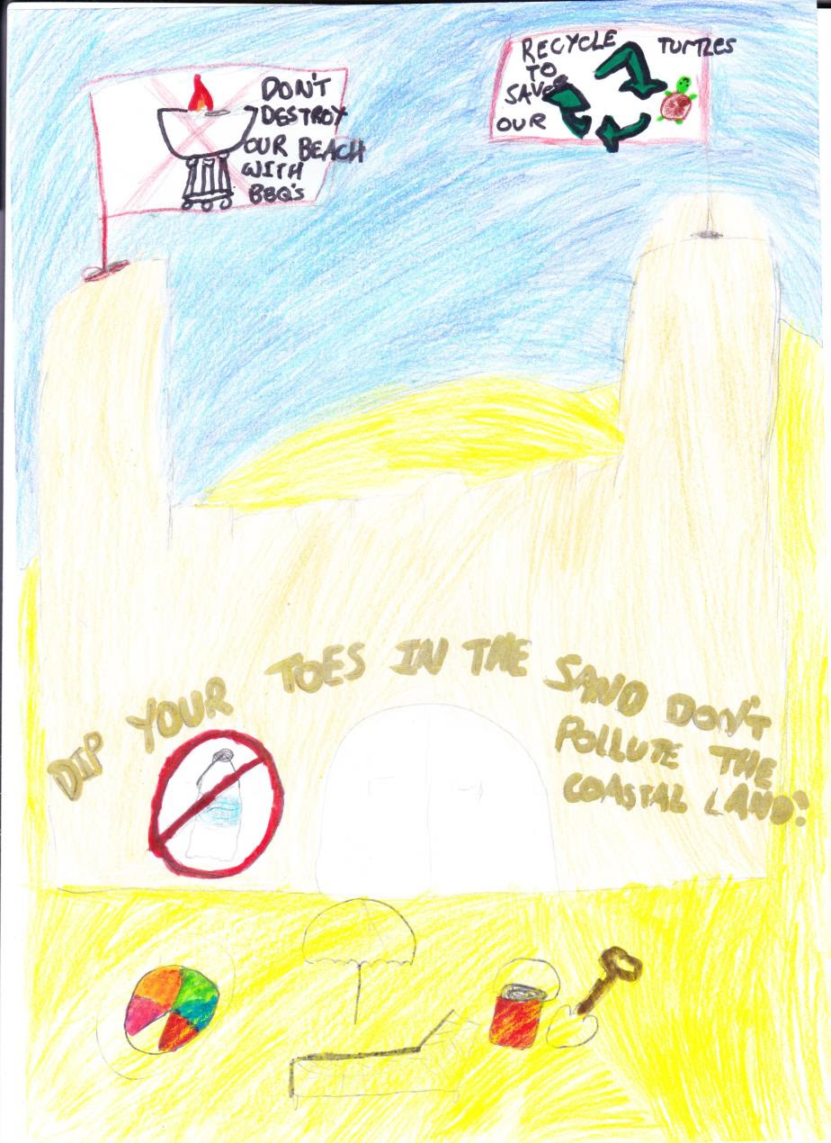 Primary school children from Ainsdale are leading by example and encouraging people to take their litter home this summer. This drawing is by Jessica