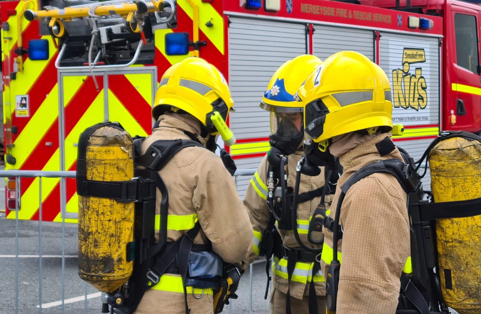 Merseyside Fire & Rescue Service firefighters